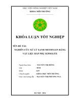 Nghiên Cứu Xử Lý Xanh Methylen Bằng Vật Liệu Phụ Sepiolite
