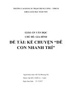 giáo án kể truyện Dê con nhanh trí