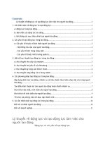 Lý thuyết về động lực và tạo động lực làm việc cho người lao động