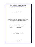 Nghiên cứu rủi ro trong chăn nuôi lợn của hộ nông dân tỉnh Hưng Yên (tt)