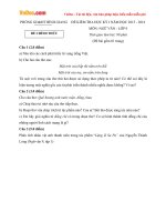 Đề thi học kì 1 môn Ngữ văn lớp 9 Phòng GDĐT Bình Giang, Hải Dương năm học 2015  2016 