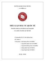 Tiểu luận Đầu tư quốc tế Tìm hiểu website xúc tiến đầu tư của Trung Quốc và so sánh với website của Việt Nam