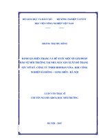 Xemtailieu danh gia hien trang va de xuat mot so giai phap bao ve moi truong tai nha may san xuat do trang suc my ky cong ty tnhh shinhan vina kcn s