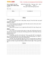 Đề thi học kì 1 môn Giáo dục công dân lớp 9 trường THCS Bình Giang, Kiên Giang năm 2015  2016 