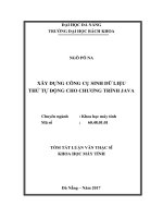 Xây dựng công cụ sinh dữ liệu thử tự động cho chương trình java