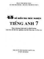 45 đề trắc nghiệm Tiếng Anh 7