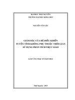 Giảm bậc của hệ điều khiển tuyến tính không phụ thuộc thời gian sử dụng phân tích trực giao (LV thạc sĩ)