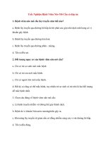 Trắc nghiệm bệnh viêm não mô cầu có đáp án 