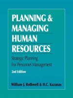 Planning and managing human resources strategic planning for personnel management 2nd edition