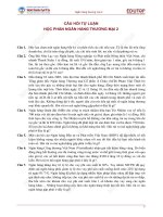 Câu hỏi tự luận môn NHTM2 - Có đáp án