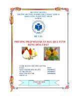 Phương Pháp Bảo Quản Rau Quả Tươi Bằng Hóa Chất