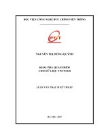 Khai phá quan điểm dữ liệu Twitter (LV thạc sĩ)