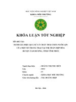 Đánh Giá Hiệu Quả Xử Lý Chất Thải Chăn Nuôi Lợn Của Một Số Trang Trại Tại Thị Trấn Hợp Hòa, Huyện Tam Dương, Tỉnh Vĩnh Phúc