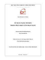 Xây dựng mạng Neuron trong phát hiện xâm nhập mạng (tt)