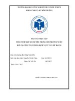 báo cáo thuc tap tot nghiep de tai phan tich chat luong nước thai