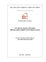 Xây dựng mạng Neuron trong phát hiện xâm nhập mạng (LV thạc sĩ)