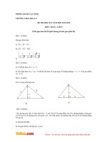 Đề thi học kì 1 môn Toán lớp 9 trường THCS Hoa Lư, Vạn Ninh năm 2015  2016 