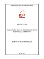 Đánh giá hiệu năng hệ thống truyền thông không dây lai ghép RF FSO (LV thạc sĩ)