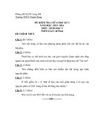 Đề kiểm tra giữa học kỳ I môn Sinh học lớp 9 trường THCS Thuận Hưng năm 2015  2016 