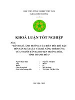 Đánh Giá Ảnh Hưởng Của Biến Đổi Khí Hậu Đến Sản Xuất Lúa Và Khả Năng Thích Ứng Của Người Dân Tại Huyện Hoằng Hóa, Tỉnh Thanh Hóa