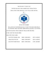 ĐỒ án de tai de xuat mo hinh phan loai rac cua truong theo phuong trinh phan loai rac tai tphcm