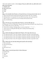 100 cau hoi trac nghiem ve he dieu hanh windown