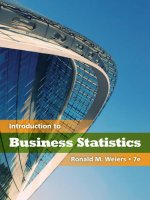 introduction to business statistics 7e weiers cengage