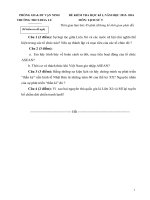 Đề kiểm tra học kì 1 môn Lịch sử lớp 9 năm học 2015  2016 trường THCS Hoa Lư, Khánh Hòa 