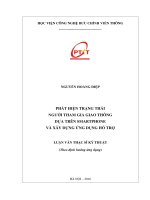 Phát hiện trạng thái người tham gia giao thông dựa trên smartphone và xây dựng ứng dụng hỗ trợ (LV thạc sĩ)