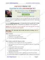 4 kịch bản phỏng vấn Giao dịch viên Vietinbank 2017
