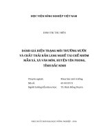 Đánh Giá Hiện Trạng Môi Trường Nước Và Chất Thải Rắn Làng Nghề Tái Chế Nhôm Mân Xá, Huyện Yên Phong, Tỉnh Bắc Ninh