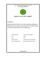 Đánh Giá Công Tác Quản Lý Chất Thải Rắn Sinh Hoạt Và Đề Xuất Giải Pháp Nâng Cao Hiệu Quả Trên Địa Bàn Xã Ngọc Xá, Huyện Quế Võ, Tỉnh Bắc Ninh