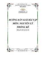 Bài tập nguyên lý thống kê kinh tế có hướng dẫn