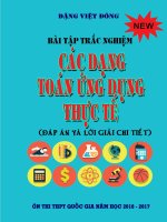Bài tập trắc nghiệm các dạng toán ứng dụng thực tế 