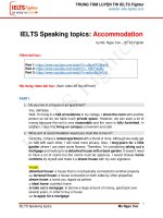 IELTS speaking topic   accommodation   IETLS fighter 