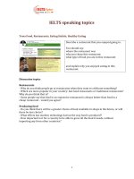 IELTS speaking topics 