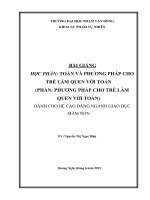 Toán và phương pháp cho trẻ làm quen với toán, bài giảng cho sinh viên