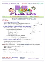 Các dạng bài tập phương trình đường thằng trong không gian 