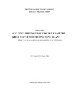 Phương pháp cho trẻ khám phá môi trường xung quanh, bài giảng cho sinh viên