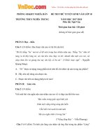 Đề thi thử vào lớp 10 môn Ngữ văn trường THCS Nghĩa Trung, tỉnh Nghệ An năm 2017 