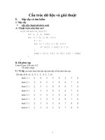 Đề cương môn Cấu trúc dữ liệu và giải thuật HV CÔNG NGHỆ BƯU CHÍNH VIỄN THÔNG