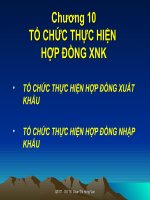 QUẢN TRỊ XUẤT NHẬP KHẨU CHƯƠNG 10 2011