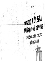 2500 lỗi sai ngữ pháp và từ vựng thường gặp trong tiếng anh 