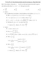 Hướng dẫn giải một số bài tập số phức mức độ vận dụng cao 
