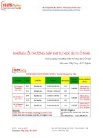 Những lỗi thường gặp trong IELTS   thầy tùng IELTS fighter 