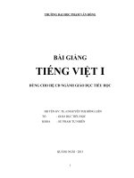 Tiếng Việt 1 Giáo trình dành cho sinh viên ngành Tiểu học