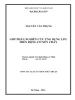Góp phần nghiên cứu ứng dụng LPG trên động cơ nén cháy