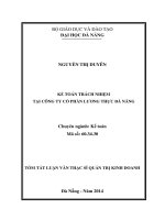 Kế toán trách nhiệm tại Công ty Cổ phần Lương thực Đà Nẵn