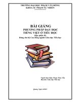 Phương pháp dạy học Tiếng Việt ở Tiểu học phần 2 Giáo trình dành cho sinh viên ngành Tiểu học