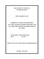 Nghiên cứu nhân tố ảnh hưởng của việc sử dụng internet đến học tập của sinh viên Trường Đại học Kinh tế Đà Nẵng